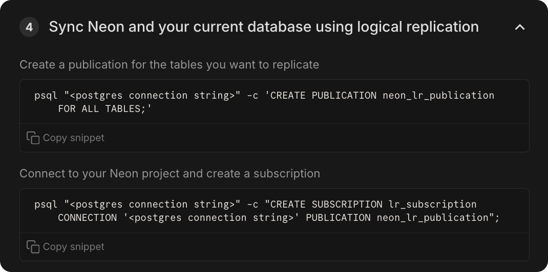 commands to enable logical replication after pg_dump and restore